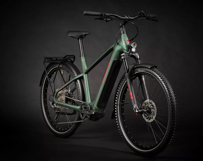 Haibike Trekking 5 High Electric Hybrid Bike Olive/Red -5