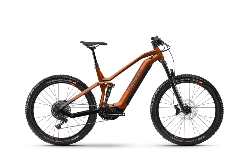 Haibike AllTrail 6 Electric Full Suspension Mountain Bike Papaya/Black