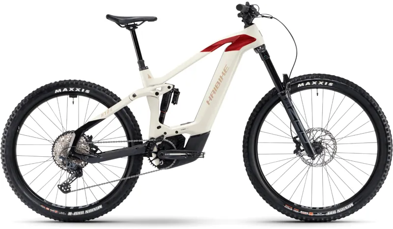 Haibike Hybe 9 750wh Electric Enduro Mountain Bike 2024 Grey/Red Gloss