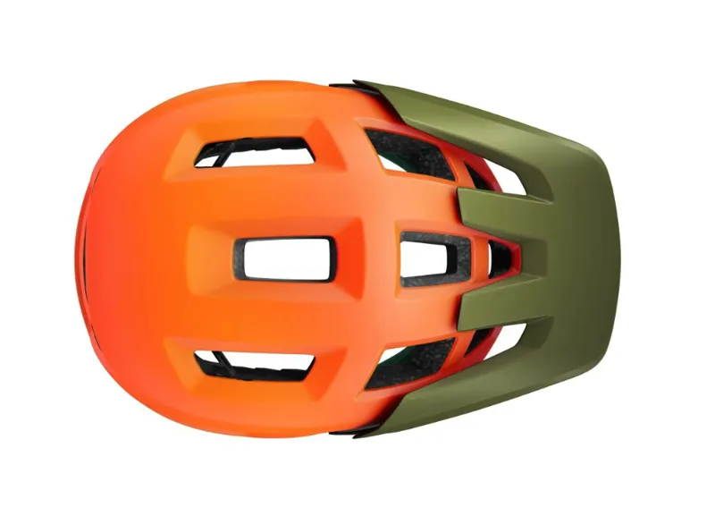 Lazer Coyote KinetiCore Mountain Bike Helmet Matt Orange Green-2