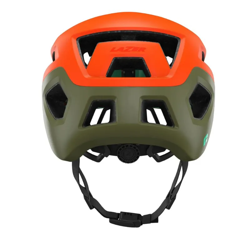 Lazer Coyote KinetiCore Mountain Bike Helmet Matt Orange Green-3