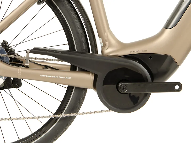 Raleigh Motus Tour Low Step Derailleur Electric Bike Champagne Silver-2