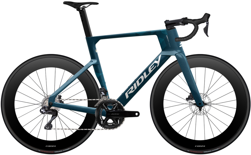 Ridley Noah 3.0 105 Di2 Aero Road Bike Petrol Blue/White