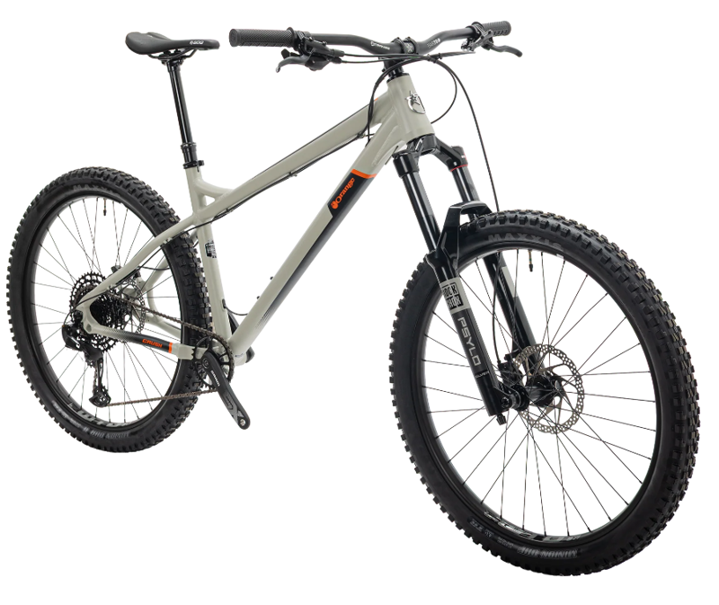 Orange Crush Comp 27.5 Hardcore Hardtail Mountain Bike Smoke White