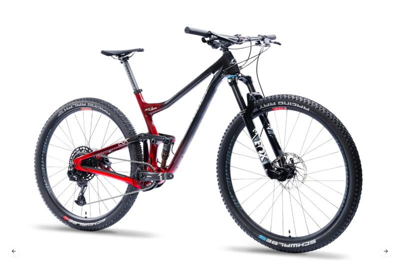 Niner RKT 9 RDO 120 2 Full Suspension Mountain Bike Hot Tamale/Carbon