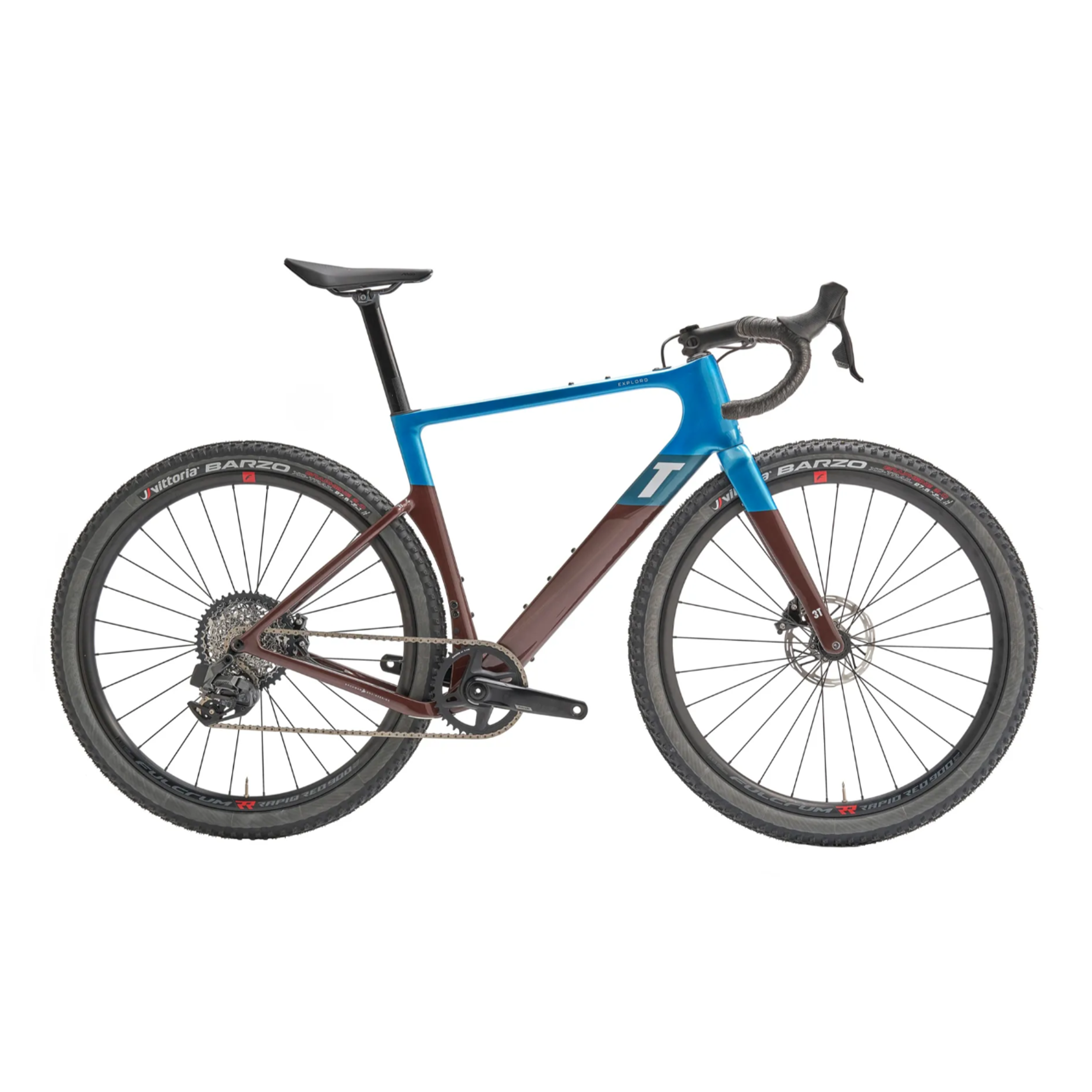 3T Exploro Racemax Rival XPLR 1x12 700C Gravel Bike Blue/Brown