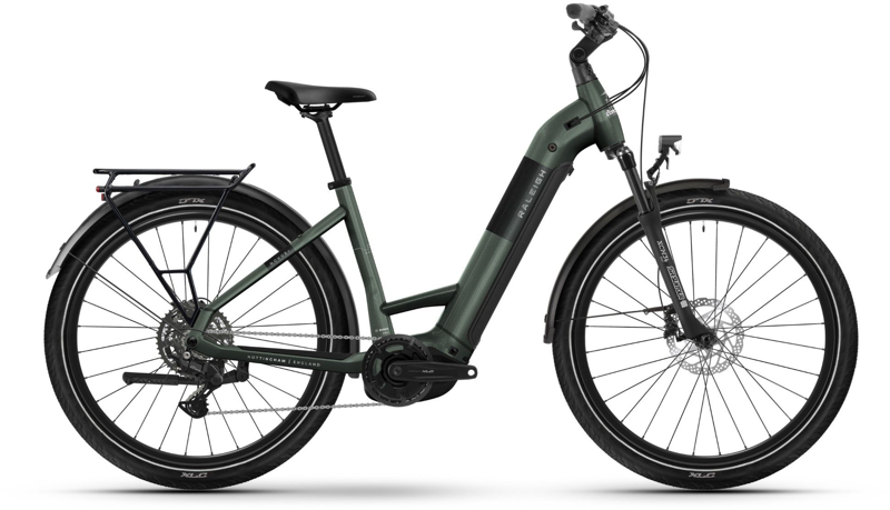 Raleigh Novus Plus Lowstep Olive Gloss Electric Bike