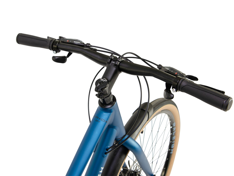 Raleigh Strada City Trapeze Open Frame Hybrid Bike Black/Blue-4