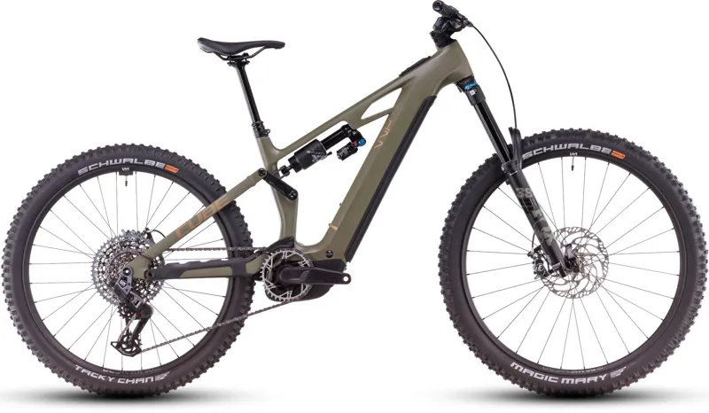 Cube Stereo Hybrid One77 HPC TM Electric Mountain Bike 2025 Dusty Olive/Gold