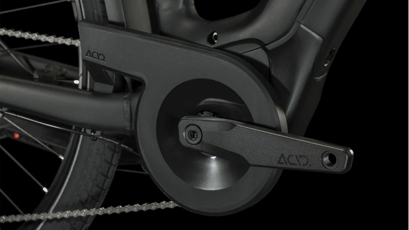 Cube Touring Hybrid Pro 625 Trapeze Electric Bike 2024 Black/Metal-4