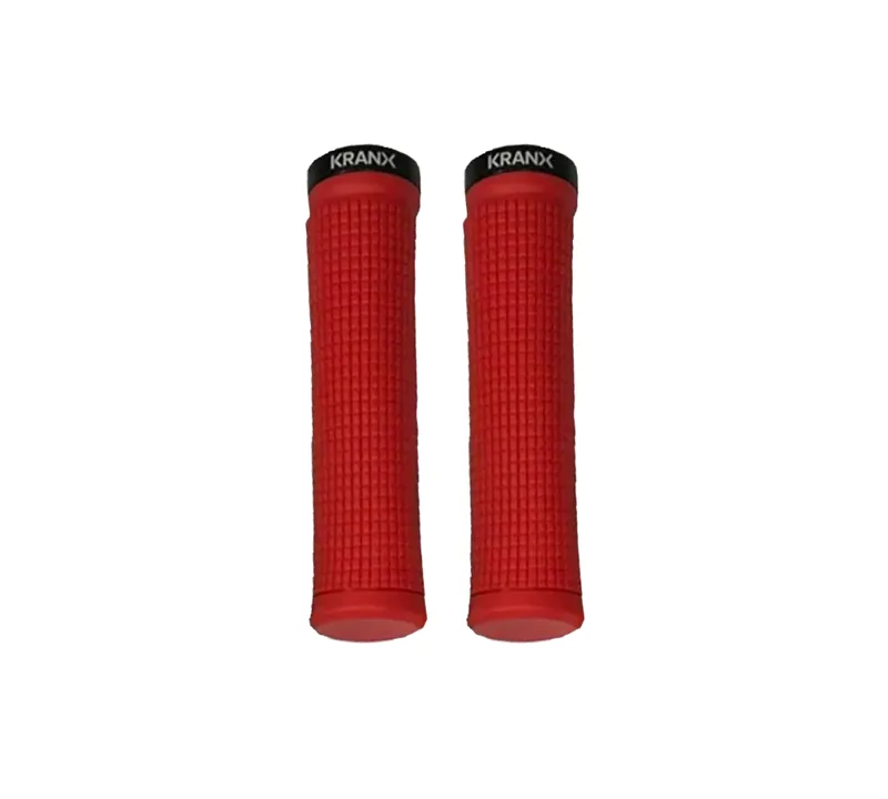 Kranx Bite Lock-on Handlebar Grips Red