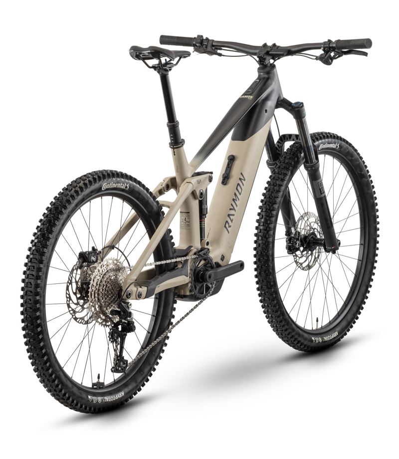 Raymon Vamok Base Full Suspension Electric Mountain Bike Beige/Black-2