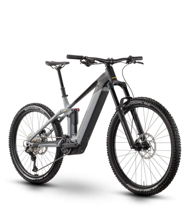 Raymon Vamok Pure Full Suspension Electric Mountain Bike Grey Splatter-1