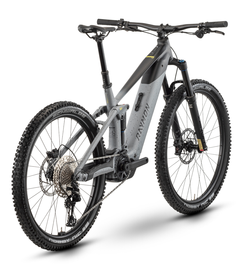 Raymon Vamok Pure Full Suspension Electric Mountain Bike Grey Splatter-2