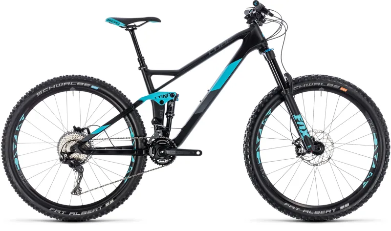 Cube Sting WS 140 HPC Race Womens FS Mountain Bike 2018 Carbon/Aqua