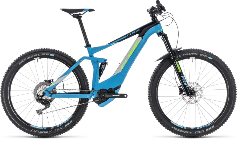 Cube Stereo Hybrid 140 Pro 500 e-FS Mountain Bike 2018 Blue/Green