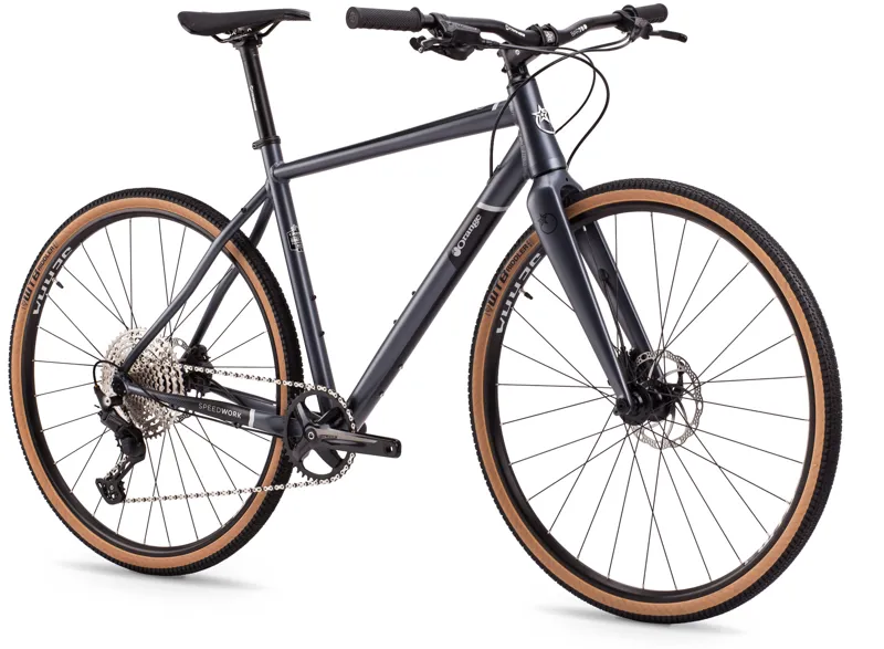 Orange Speedwork Flat Bar Hybrid Gravel Bike 2021 Charcoal Grey-1