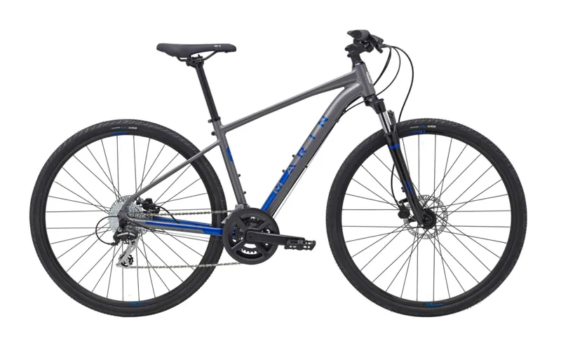 Marin San Rafael DS2 Hybrid Bike 2021 Grey/Blue