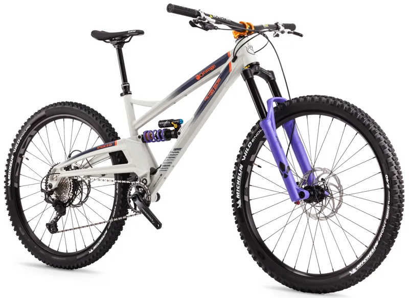 Orange Stage 6 Evo Team Enduro Mountain Bike 2022 Matt Smoke White-1