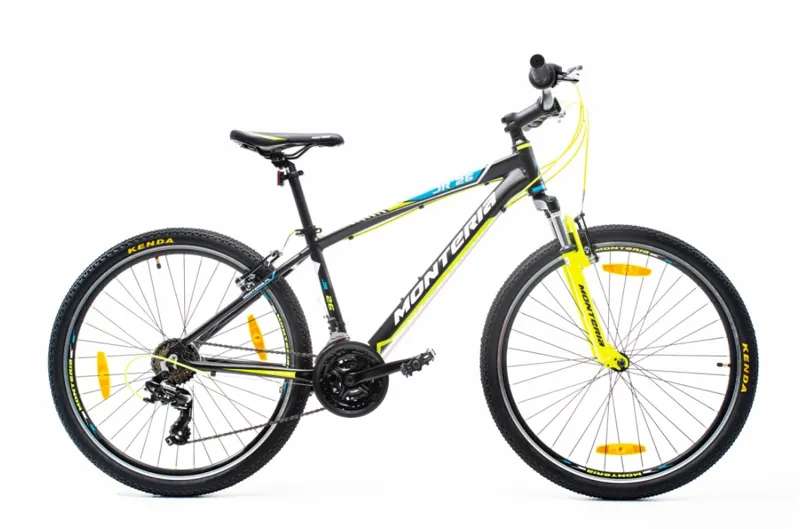 Monteria JR 26in Wheel Mountain Bike Black Green Blue 17in
