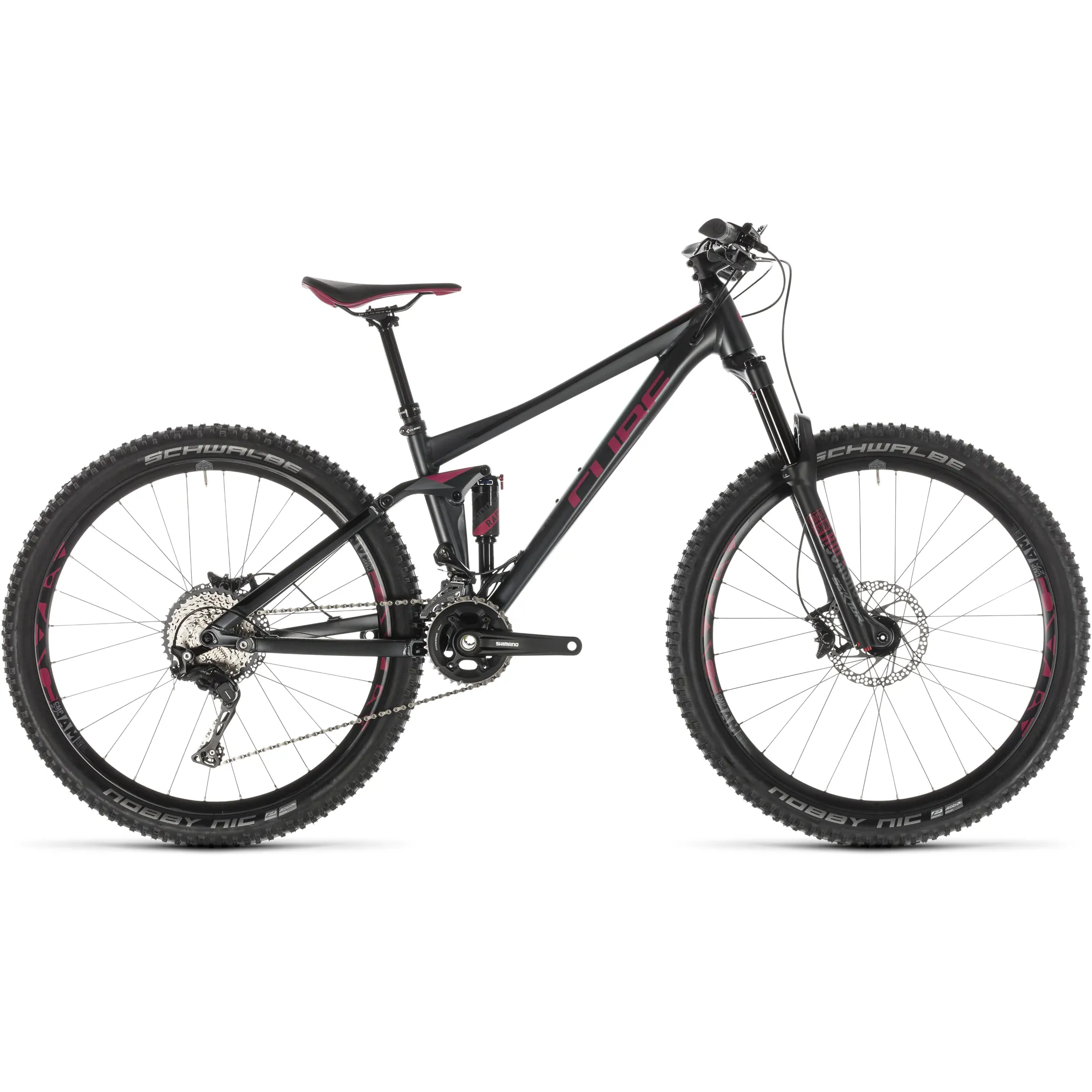 Cube Sting WS 120 Pro Womens FS Mountain Bike 2019 Iridium Berry