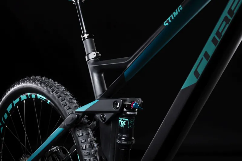 Cube Sting WS 140 HPC Race Womens FS Mountain Bike 2019 Black/Mint-3