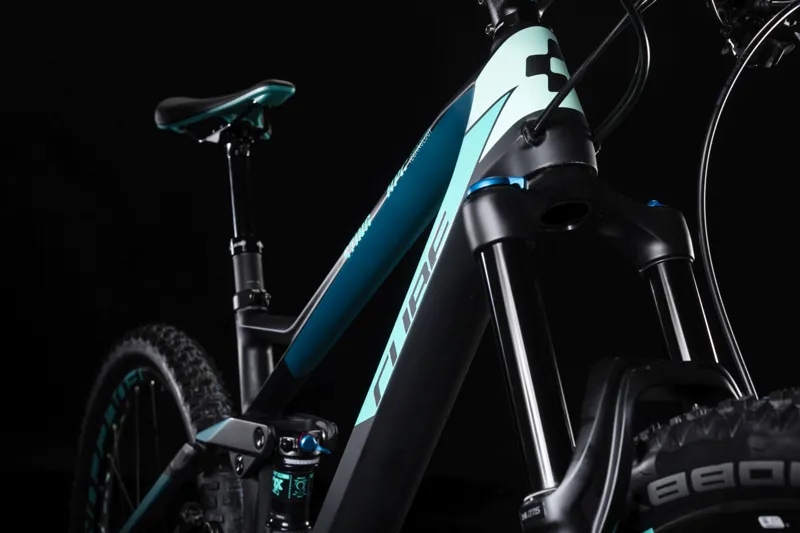 Cube Sting WS 140 HPC Race Womens FS Mountain Bike 2019 Black/Mint-4