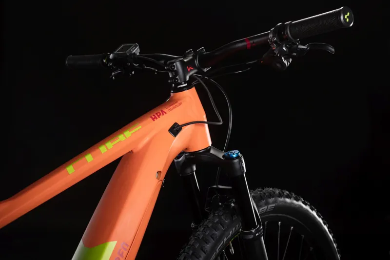 Cube Stereo Hybrid 120 Race 500 e-FS Mountain Bike 2019 Orange-1