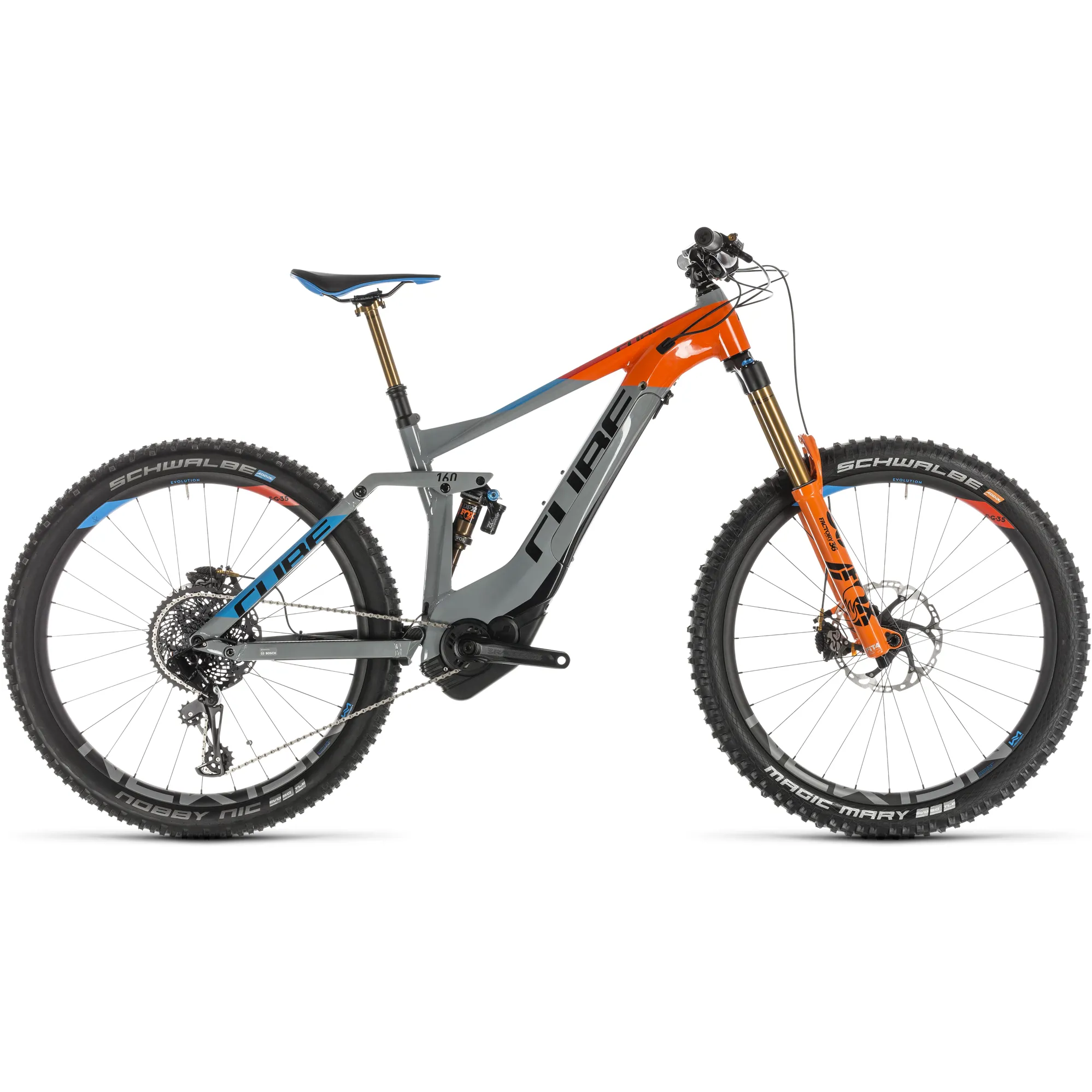 Cube Stereo Hybrid 160 Action Team 500 e Mountain Bike 2019 Grey