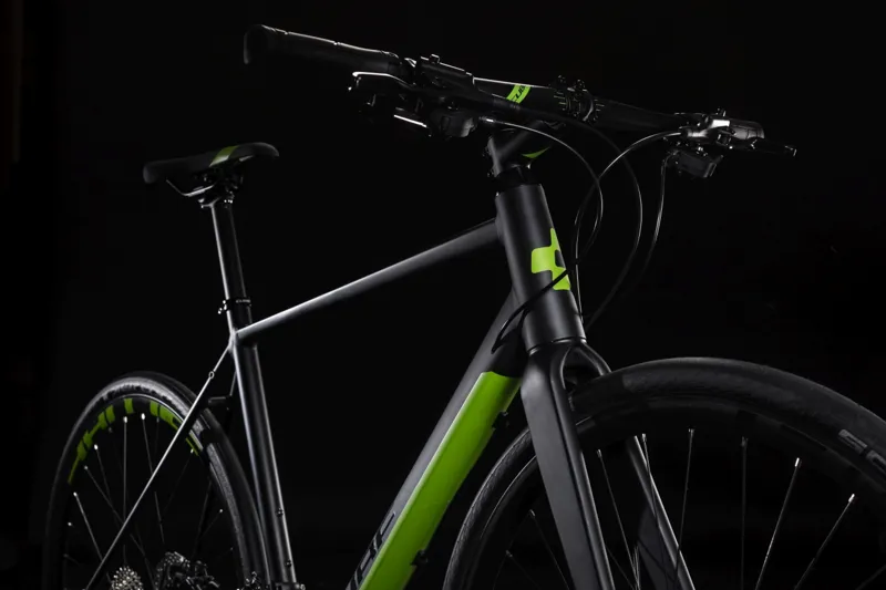 Cube SL Road Race Flat Bar Road Bike 2019 Black/Green-2