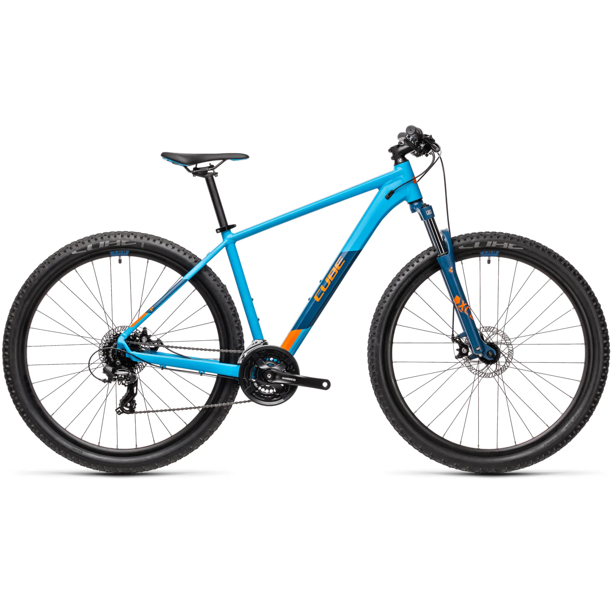 Cube Aim Hardtail Mountain Bike 2021 Blue/Orange Cosmetic Damag