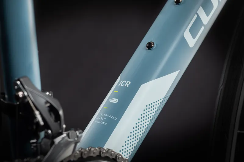 Cube Axial WS Womens Road Bike 2021 Grey Blue/Lime-2