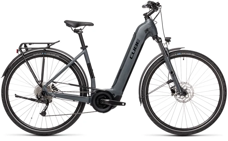 Cube Touring Hybrid One 500 Easy Entry Electric Bike 2021 Grey/Black