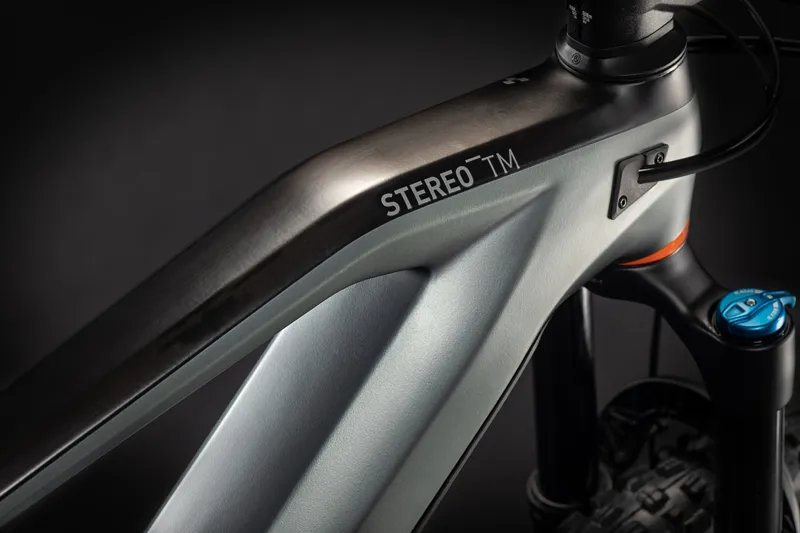 Cube Stereo Hybrid 140 HPC TM 625 2021 e Mountain Bike Grey/Orange-1