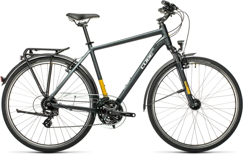 Cube Touring Hybrid Bike 2021 Grey/Yellow