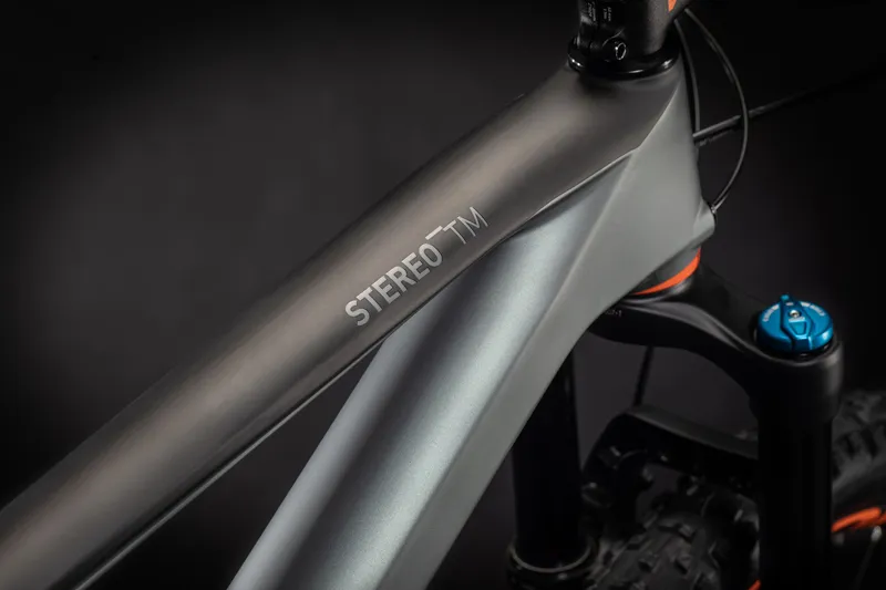 Cube Stereo 120 HPC TM 29 Mountain Bike 2021 Flash Grey/Orange-1