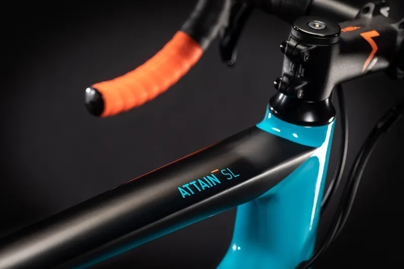 Cube Attain GTC SL Carbon Fibre Endurance Road Bike 2021 Petrol/Orange-2
