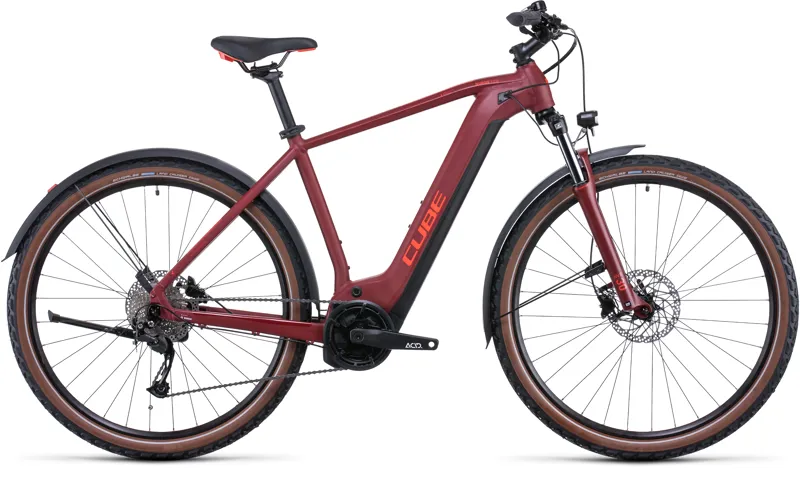 Cube Nuride Hybrid Performance 625 Electric Hybrid Bike 2022 Dark Red
