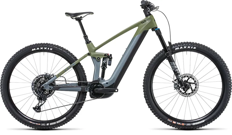 Cube Stereo Hybrid 140 HPC TM 750 e-Mountain Bike 2022 Grey/Olive