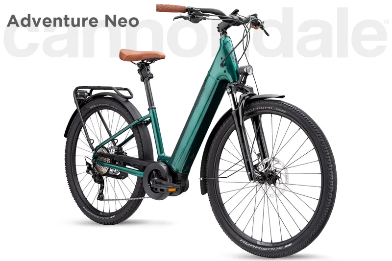 Cannondale Adventure Neo 1 EQ e-Urban Hybrid Bike 2021 Emerald Green-1