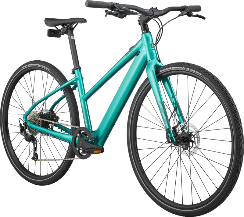 Cannondale Quick Neo 2 SL Remixte Electric Hybrid Bike 2021 Turquoise-1