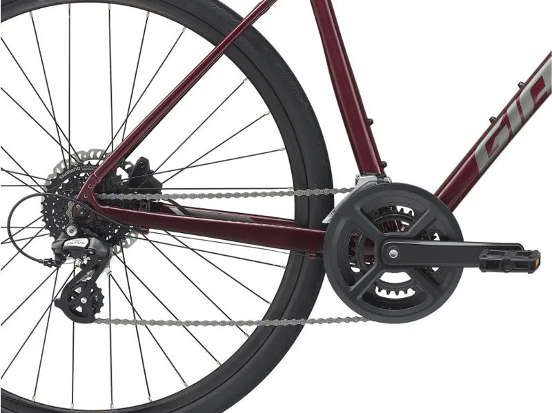 Giant Escape 2 Disc Hybrid Bike Garnet Red-3