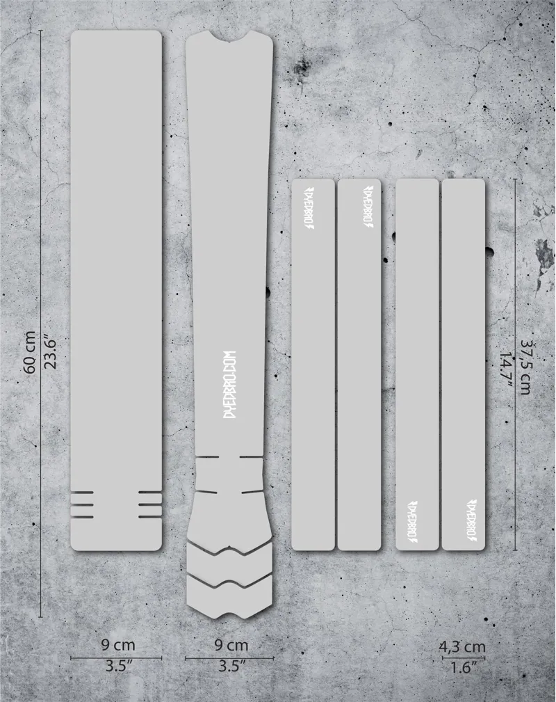 DYEDbro Clear Logo Gloss White Frame Protection Kit