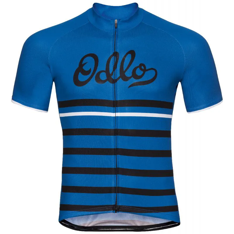 Odlo Fujin Print Short Sleeve Jersey Blue/Black