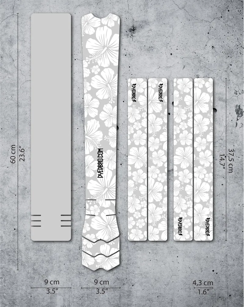 DYEDbro Hawaiian Flowers White Frame Protection Kit-3