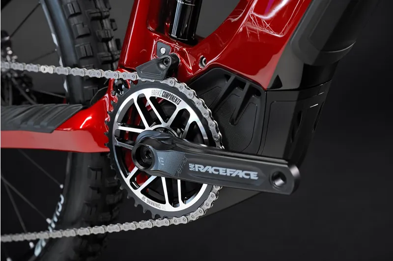 HaiBike AllMTN CF 12 Full Suspension Electric Mountain Bike Red/Black-3