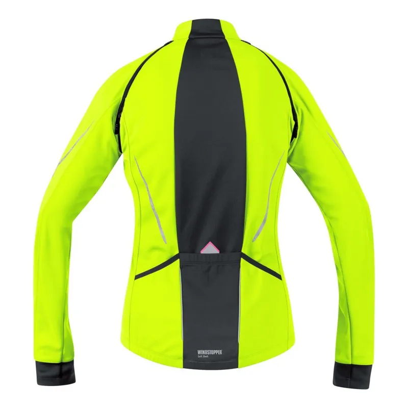 Gore WindStopper Phantom Womens Zip-Off Cycling Jacket Neon Yellow/Black-1