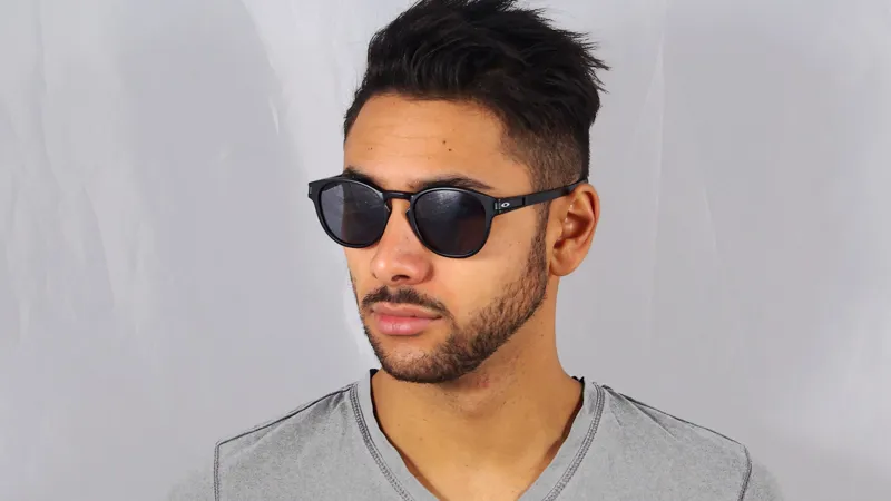 Oakley Latch Matt Black Grey Sunglasses-1