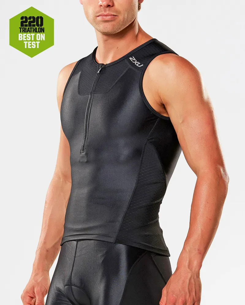 2XU X-Vent Tri Singlet Top Black-1