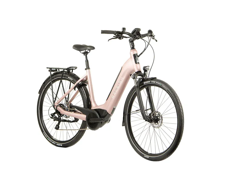 Raleigh Motus Tour Low Step Derailleur Electric Hybrid Bike Pink-1